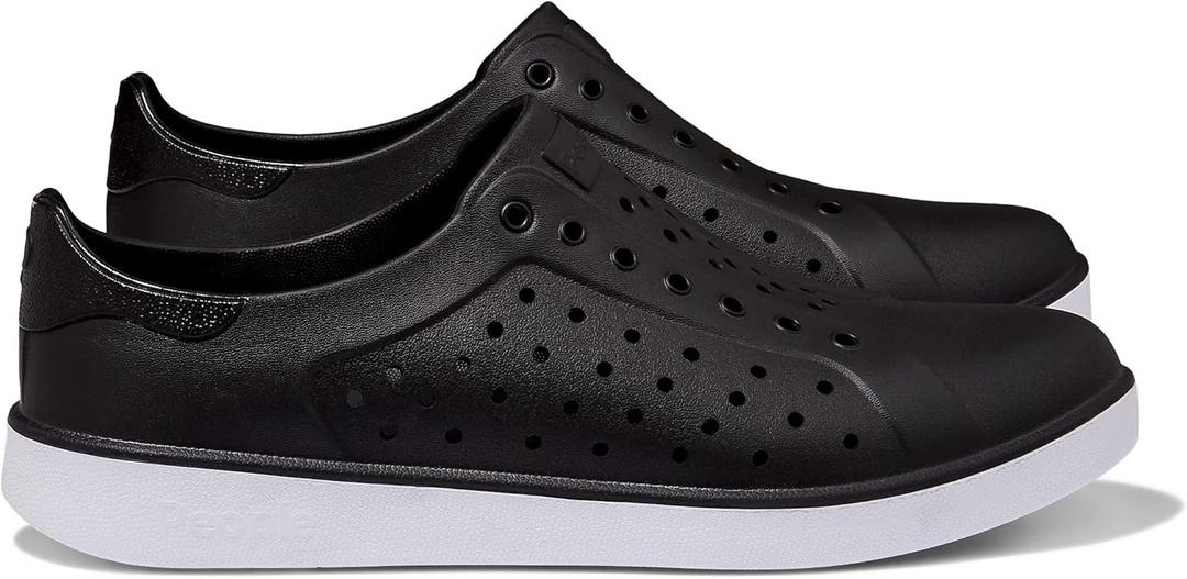 People Footwear Rio, Water Shoes for Men and Women, Just Slip On for Comfort and Style, Lightweight, Waterproof & Anti-Slippery - Perfect for Outdoors (Really Black/Yeti White, 6W 4M)