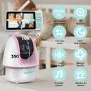Video Baby Monitor, 2000ft Long Range, Enhanced Signal Stability, No WiFi, 5" HD Screen, 5000mAh, 1080p Camera, Super Clear Night Vision, Pan-Tilt-Zoom, 2-Way Audio, AI Cry & Motion Alarm