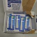 Oral-B CrossAction Electric Toothbrush Replacement Brush Heads, Black, 4 Count + 1 Sensitive White
