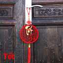 Vietnamese New Year Hanging Ornaments with Tassel, 2pcs Asian Lunar Year Pendants for 2026 Tết Việt NAM Décor, Red and Gold Lucky Wooden Charms Hanging Decorations for Door Wall Home Office