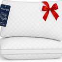 Sweetnight Pillows Queen Size Set of 2, Bed Hotel Pillows, Almohadas para Dormir, Side Back Stomach Sleeper, Relief Neck, Head, Shoulder (White)