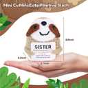 2 x Sisters Gifts from Sister Emotional Support Crochet Sloth for Sister Anniversary Birthday Christmas Easter Graduation Gift and Christmas Stocking Easter Basket Stuffer