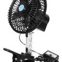 12v Car Fan that Blow Cold Air,360 Adjustment Small 12 Volt DC Clamp Fans,90 Oscillating Clip Fan for RV,Vehicles and Forklift (6inch)