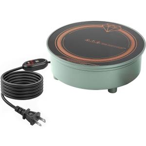 700W Mini Induction Cooktop, 120V Portable Countertop Burner, External Wired Control Panel, Compact Design for Hot Pot, Coffee, Tea, Moka Pot & Small Kitchen