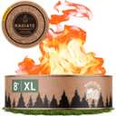 Radiate XL 8" Portable Campfire As Seen On Shark Tank - Up to 2 Hours of Burn Time - Reusable Travel Fire Pit for Camping, Patios & Beach Days - Portable Fire Pit - Made in USA (1 Pack)