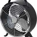 Cool Works Retro Drum Fan - Black, 6 in