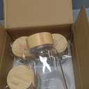 Glass Juice Bottles 4 Pack 16 oz - Wide Mouth Glass Water Bottles with Lids - Borosilicate,Stainless Steel Lids for Juicing, Smoothies, Infused Water, Beverage Storage, Leakproof, Reusable, BPA Free