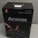 Knife Set, Astercook 21 Pieces Knife Sets for Kitchen with Block, Dishwasher Safe Kitchen Knife Set with Built-in Sharpener, German Stainless Steel Black Knife Block Set