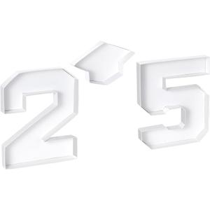 Graduation Number Charcuterie Board Box Decorations 2025, Grad Cardboard Numbers Tray Fillable for Charcuterie, Centerpieces Tables Decorations for College Grad Party Supplies