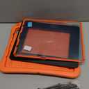 Bam Bino Space Suit Kids Case for iPad Pro 12.9" 3rd/4th/5th/6th Generation (2018-2022) Models [Not for iPad Pro 12.9 1st/2nd Gen] Screen Guard, Handle, Shoulder Strap, Pencil Holder (Solar Tangerine)