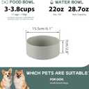Havniva 6.1 Dog Bowl Ceramic Dog Food and Water Bowl, Durable Dog Water Bowl with Non-Slip Rubber Base Large Capacity Feeding Dishes for Small & Medium Dogs