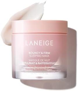 LANEIGE Bouncy and Firm Sleeping Mask: Revitalize, Smooth, Peony & Collagen Complex, Barrier-Boosting Hydration