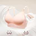 Momcozy Nursing Bras for Breastfeeding, YN21 Seamless Ultra Comfort Maternity Bra, Natural Shape, Pregnancy Sleep Bralette (Beige, M)