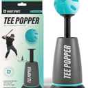 Bandit Sports Tee Popper, Durable Nylon Strength, Batting Tee for Perfect Swings, Baseball Training for Hitting Without a Pitcher 1 Popper Ball Included