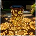Birthday Gifts for Women Mom Grandma, Sunflower Solar Lanterns Outdoor Waterproof, Hanging Solar Lights for Yard, Patio, Porch, Garden Decor