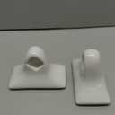 2 Pack Porcelain Towel Bar Rod Rack Post Holder Bracket Tile Set Ceramic Bathroom Towel Holder Porcelain Bathroom Accessories (White)