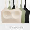 Girls Cami Crop Built-in Training Bra Seamless Bralette Sports Tank Tops Undershirt with Adjustable Straps White Bra 8-16Y (X-Large)