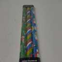 CAMKUZON Christmas Foil Wrapping Paper with Cut Lines for Kids Baby Women Men - 3 Rolls Dancing Santa, Colorful Stripe and Christmas Characters Design - Holiday Gift Wrap Bundle, 24 Inch X 12 Feet per Roll