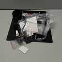 Under Desk PC Mount - No Drilling 40 lb Capacity, CPU Holder Under Desk, Adjustable Height and Width, Clamp-on Desk Leg PC Mount for Standing Desks (Fits 80mm50mm Legs), with Non-Slip Pads, Black