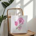 Blue Hydrangea Floral Canvas Tote Bag, Hydrangea Gifts, Summer Girly Floral Flower Shopping Tote Bags