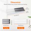 Lifewit Compact Silverware Organizer for Kitchen Drawer, Narrow Flatware Tray Holder, Plastic Cutlery Spoons, Forks and Knives Storage, White&Gray, 1 Pack