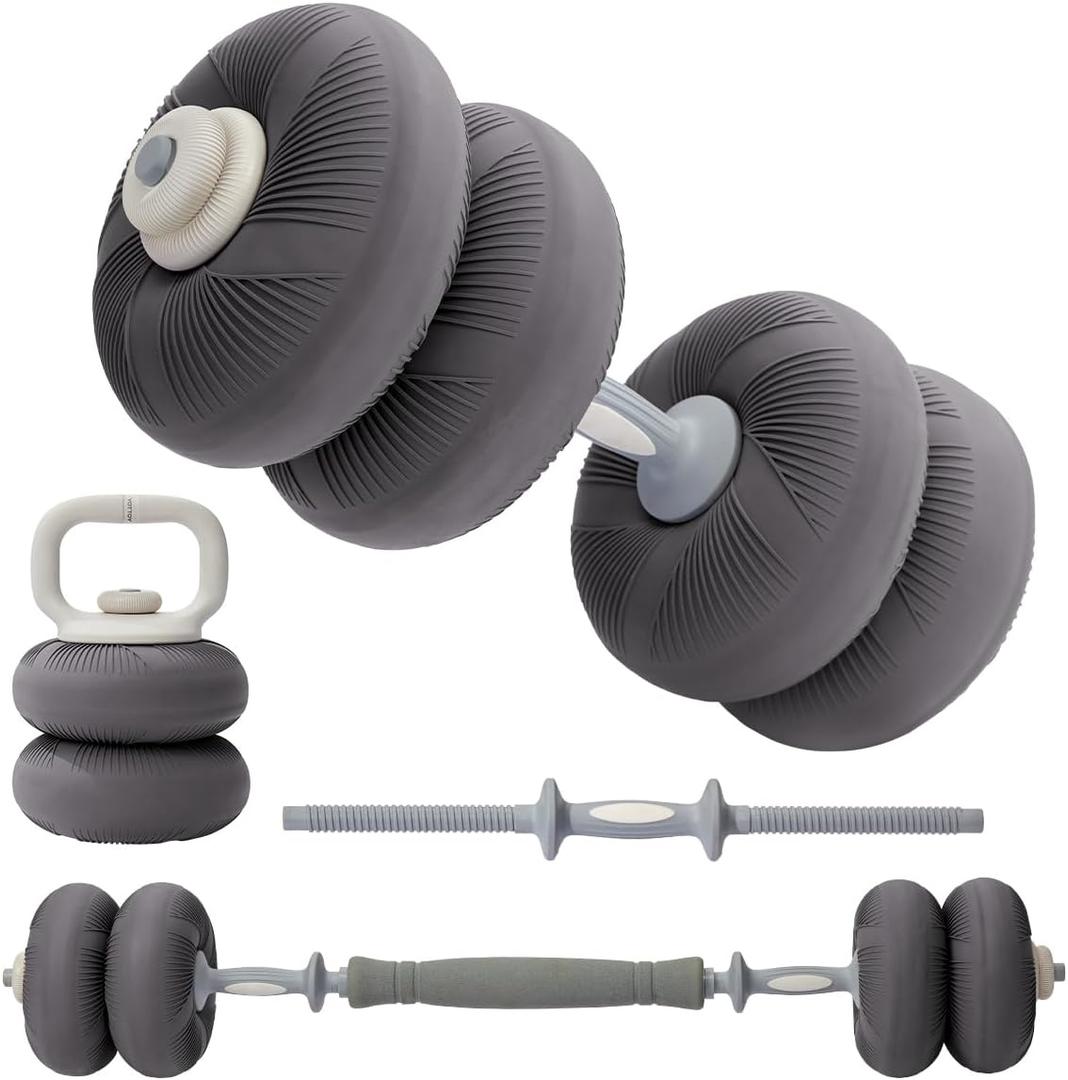 YOTTOY Weights Dumbbells Set,Free Weight Set with Connector, 4 in1 Dumbbells Set Used as Barbell, Kettlebells, Push up Stand, Weight Plate, Fitness Exercises for Home Gym