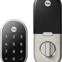 Google Nest x Yale Lock - Tamper-Proof Smart Lock for Keyless Entry - Keypad Deadbolt Lock for Front Door - Satin Nickel