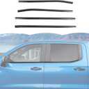 RT-TCZ Window Trim Strip Cover Window Molding Trim Cover Decoration Exterior Accessories for Chevy Silverado 2019-2025,for GMC Sierra 2019-2025 (Black Carbon Fiber)