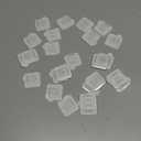 LZC Hooks for Outdoor String Lights Clips: 25 Pack Square Clear Large Heavy Duty Light Hook Waterproof Adhesive Strips - Outside Hanging Rope Light Cable Cord Holders Organizer