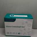 HOMBERKING 24pc Borosilicate Glass Food Storage Containers with Lids, Glass Meal Prep Containers with Leak Proof Snap Lock, Airtight Bento Lunch Boxes, Kitchen Storage (12 lids & 12 Containers) (Grey)