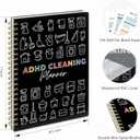 ADHD Cleaning Planner for Adults Women Reusable Laminated Deep Clean Checklists, Gentle Daily & Weekly Cleaning System, 100 GSM No-Bleed Paper, Waterproof PVC Cover, Spiral Bound Calendar Planner for Overwhelmed Homes