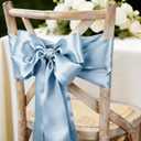 LaRibbons Light Blue Satin Ribbon 3 Inch x 10 Yards Continuous Light Blue Ribbon for Flower Bouquet, Chair Sashes, Baby Shower, Garland, Gift Wrapping, Christmas Decor, Craft Project