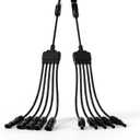1 Pair Solar Connectors Y Branch,1 to 5 Solar Parallel Connector for Solar Panels,30A 1000V Solar Panel Splitter