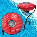 Inflatable Floating Drink Holder for Pool - Drink Float bar floaties for Adults to Hold Beer Can, Cup or Wine Bottle in Hot Tub, Swimming Pool, Lake or Boat - Red Large