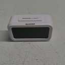 Peakeep Night Light Digital Alarm Clock Battery Operated with Indoor Temperature, Desk Small Clock (White)