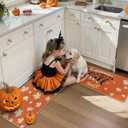 KIMODE Kitchen Rugs Non Slip Washable 17"x47"+17"x29", Fall Farmhouse Kitchen Rugs Sets of 2, Autumn Maple Leaf Rugs for Kitchen Floor, Absorbent Kitchen Mats for Floor Laundry Office Sink Desk