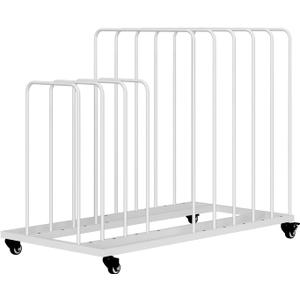Art Canvas Storage Rack, Art Storage with Wheels, Adjustable Art Storage Easel Display Stands for Canvas Boards, Panel, Crafts Drying & Print Racks,Frame,White