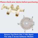 Water Softener Bypass Valve Model 7129871-Complete Assembly Kit 2 Clips & 4 O-Rings Compatible with Kenmore, GE, Whirlpool, Morton, NorthStar, EcoWater, EcoPure