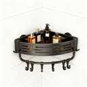 Rustproof Aluminum Corner Shower Caddy, Press-to-Install Triangle Shelf with Hooks, Suction Bathroom Shower Organizer & Shampoo Holder for Inside - Must-Have Bathroom Storage Rack