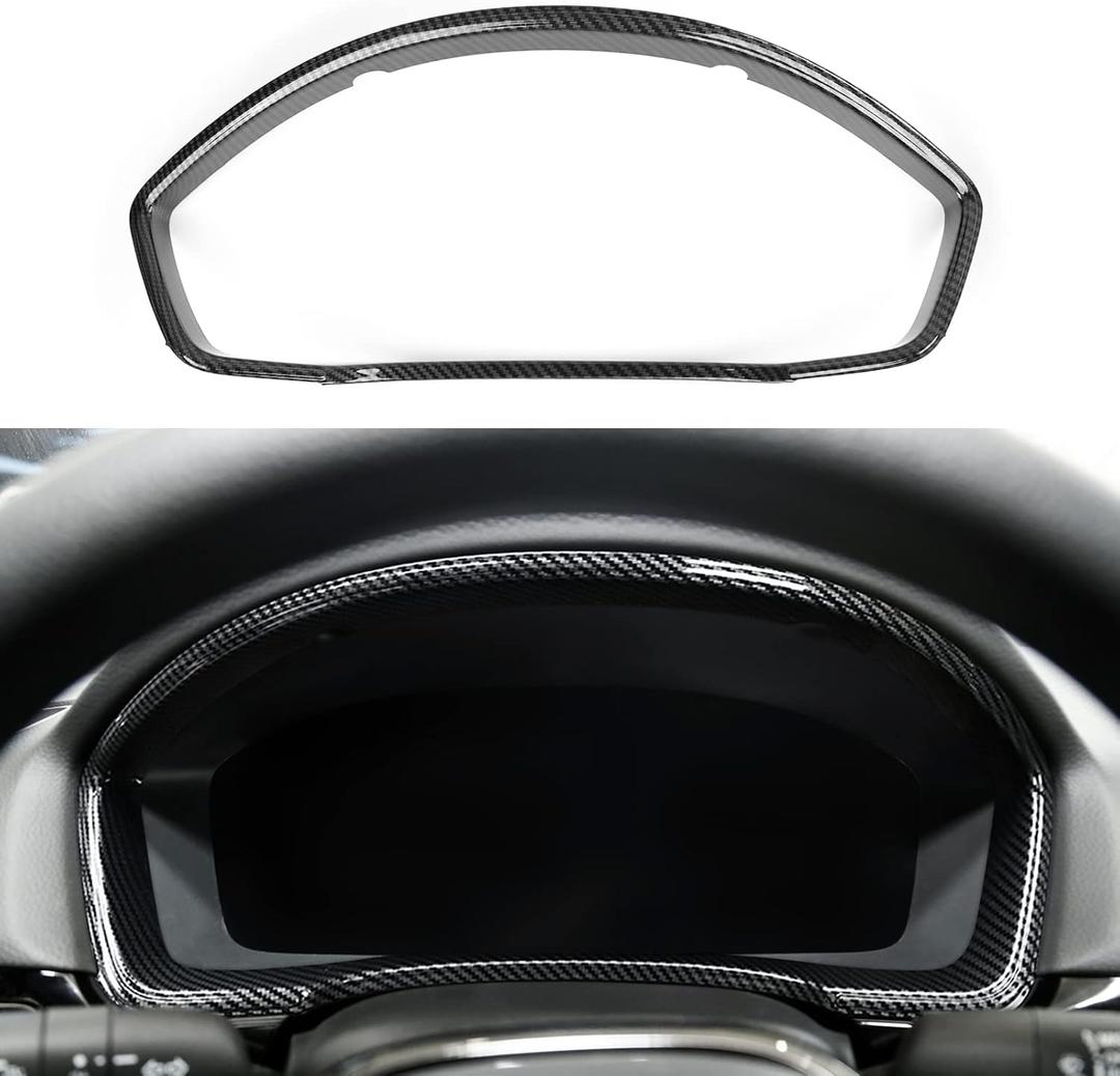 Car Dashboard Cover Trim Frame Decals for 2022 2023 2024 2025 Honda Civic 11th Gen Accessories ABS Carbon Fiber Interior Stickers
