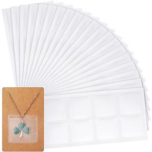 Sureio 360 Pieces Necklace Chain Adhesive Pouch for Necklace Display Cards, Earring Packaging Clear Plastic Jewelry Packaging Bag for Selling Storage to Hold Loose Chain Jewelry Supplies