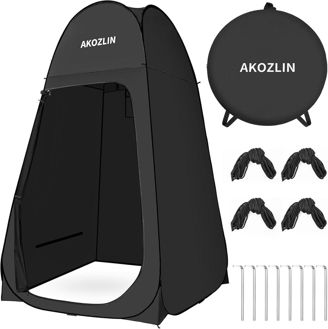 AKOZLIN Portable Pop Up Shower Tent Instant Privacy Dressing Changing Tent Outdoor Shower Room Camp Toilet Tent, 6.2ft-high-47.2"width