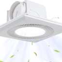 Bathroom Exhaust Fan with LED Light Ceiling Mount Ventilation Fan 136 CFM 1.0 Sones 4 Inch Duct Quiet Bathroom Vent Fan with Light Combo 6000K for Home Bath Office Hotel