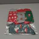 HSELL Mens Fun Patterned Dress Socks Funny Novelty Crazy Design Cotton Socks Gift for Men (One Size, 4 Pairs - Christmas)