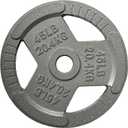 Fitvids Cast Iron Plate Weight Plate for Strength Training and Weightlifting, 2-Inch Center, 45LB (Single)