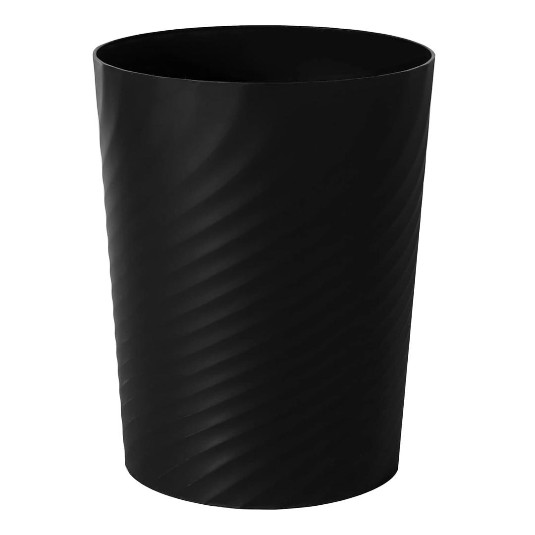 UUJOLY Plastic Small Trash Can Wastebasket, Garbage Container Basket for Bathrooms, Laundry Room, Kitchens, Offices, Kids Rooms, Dorms, (Black, 1.8 Gallon) UUJOLY Plastic Small Trash Can Wastebasket, Garbage Container Basket for Bathrooms, Laundry Room, Kitchens, Offices, Kids Rooms, Dorms, (Black, 1.8 Gallon)
