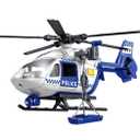 ANJARU Helicopter Toy with Lights and Sound,Simulative Rescue Helicopter Vehicles Toys for Kids Aged 3 and Up,PullBack Propeller Army Toys Toddler Kids Boys Gifts (Police Helicopter)