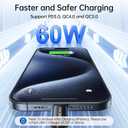 2 x SYNCWIRE USB C to USB C Cable(6ft, 2Pack), Durable Nylon USB C Charger Cable, 60W(3A) Type C Fast Charging for iPhone 15/15 Pro/15 Plus/15 Pro Max MacBook Pro Samsung Galaxy  Black