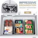 8 PACK Freezer Organizer Bins Fridge Organizers and Storage Stackable Refrigerator Organizers Bins with Side Handles Clear Storage Bins for Pantry, Under Sink, Kitchen Cabinet