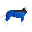 Dog Cold Weather Jumpsuit Coat Outdoor Puffer Jacket Winter Quilted Warm Clothes for Small Medium Large Dogs (Blue, X-Large)